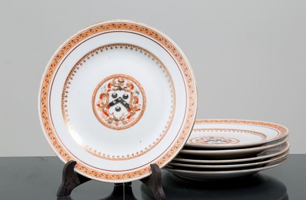 Six porcelain plates