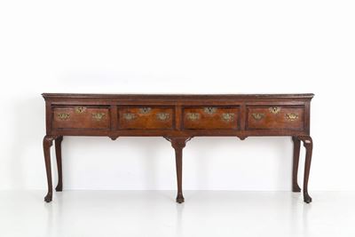 Servante in Legno di Rovere con Quattro Cassetti. Inghilterra o Scozia. Inizi X...