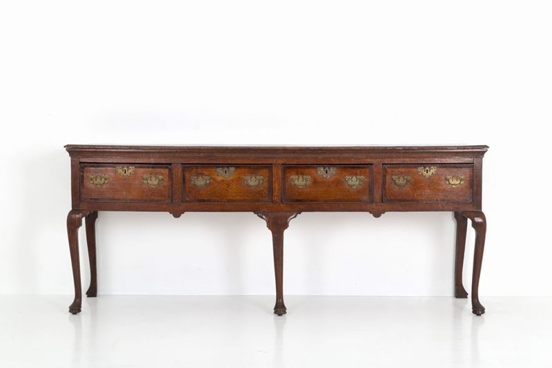 Servante in Legno di Rovere con Quattro Cassetti. Inghilterra o Scozia. Inizi X...
