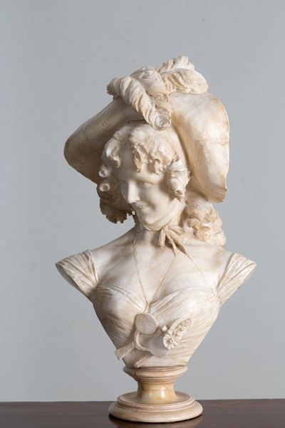 Emilio Fiaschi (firenze, 1858-1941). Scultura in Alabastro