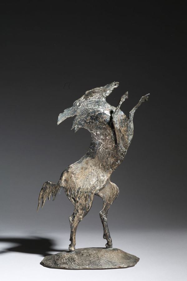 ALIGI SASSU - Scultura in argento
