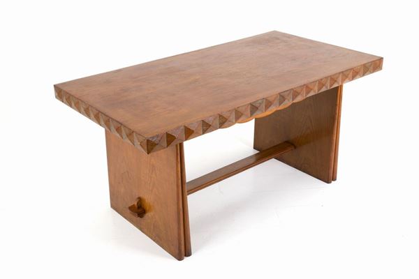 PAOLO BUFFA - PAOLO BUFFA (Attr.) (Milano, 1913 - Modena, 2020). Tavolo smontabile in legno. ...