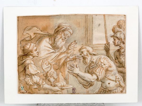 OTTINO PASQUALE - PASQUALE OTTINO (Verona, 1578 - 1630). Disegno a carboncino su carta 