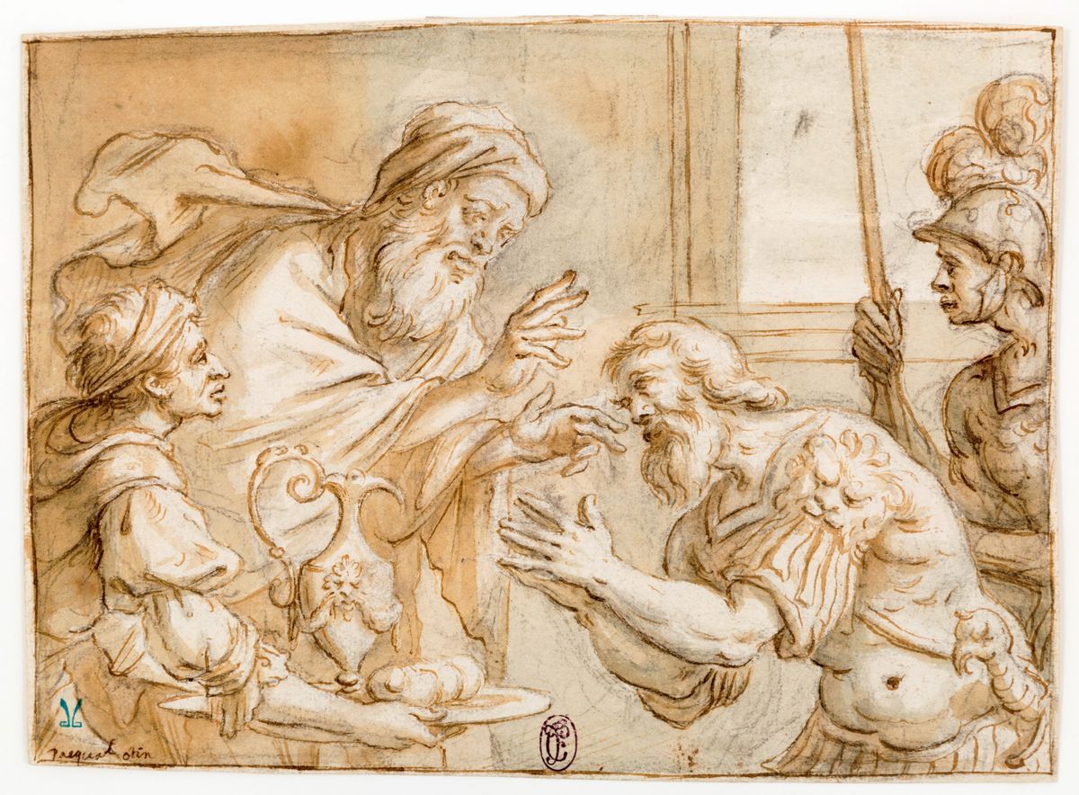 Pasquale Ottino (verona, 1578 - 1630). Disegno a Carboncino su Carta
