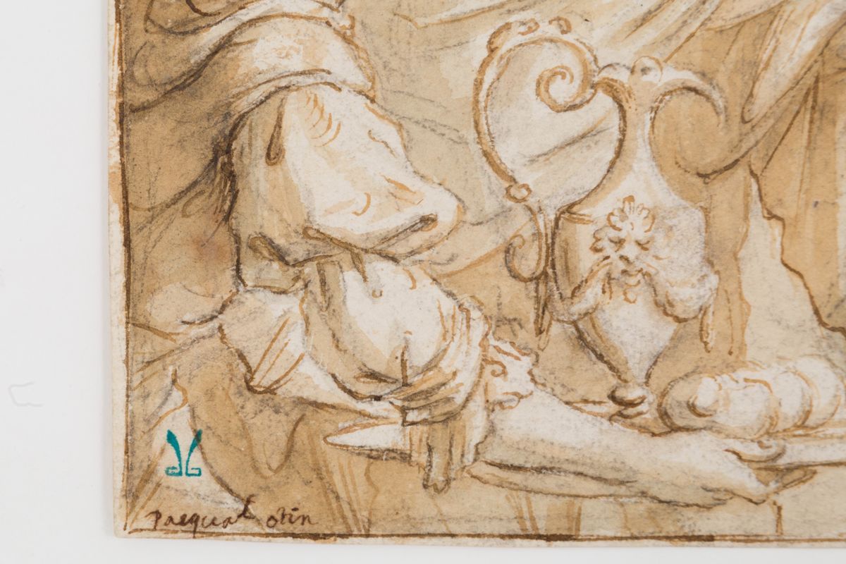 Pasquale Ottino (verona, 1578 - 1630). Disegno a Carboncino su Carta