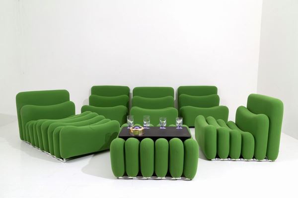 JOE COLOMBO - JOE COLOMBO (Milano, 1930-1971) per SORMANI. Set living Additional-System in me...