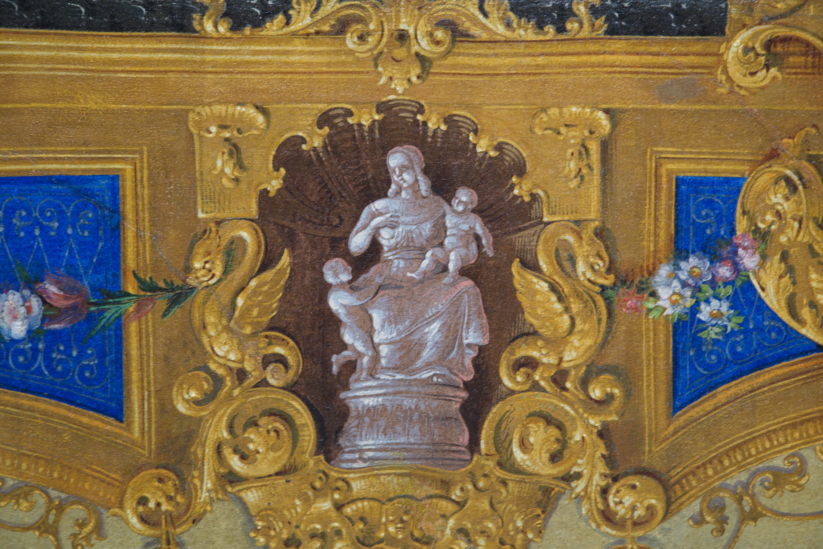 Dipinto ''FESTONE A TROMPE L'OEIL''