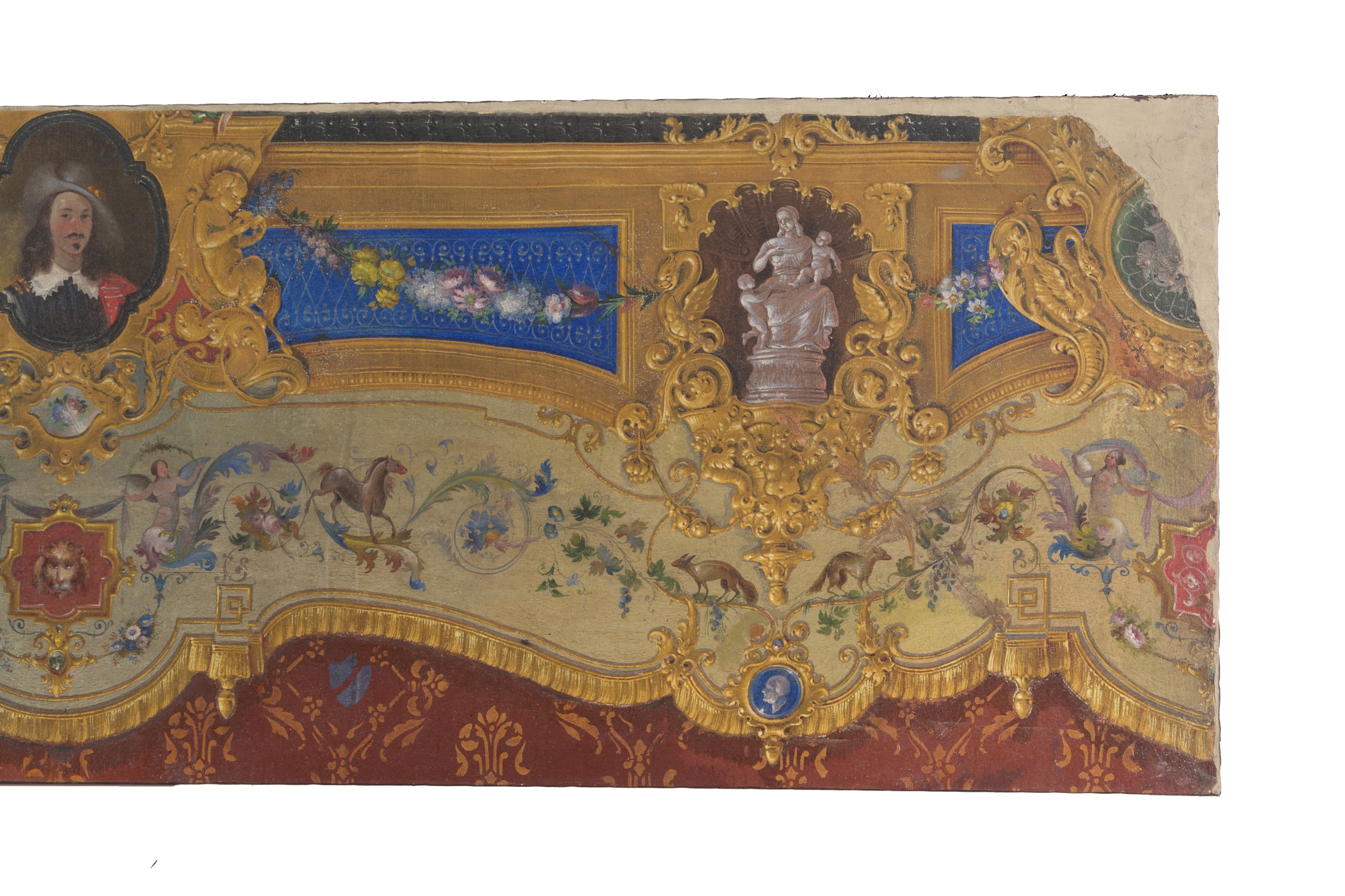 Dipinto ''FESTONE A TROMPE L'OEIL''