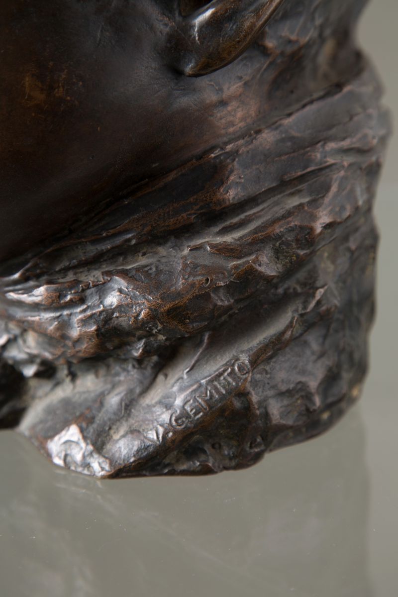 Vincenzo Gemito (napoli, 1852-1929). Scultura in Bronzo Raff. ''testa di Bambino''