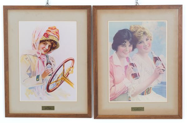 Two advertising prints  - Auction VisconTime Auction (n. 1035) - Viscontea Casa d'Aste