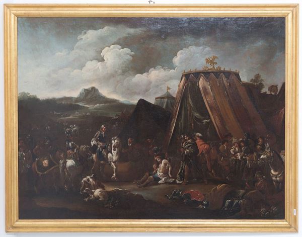 JOHANN MELCHIOR ROSS - JOHANN MELCHIOR ROOS (Attr.) (Francoforte, 1659-1731). Dipinto olio su tela