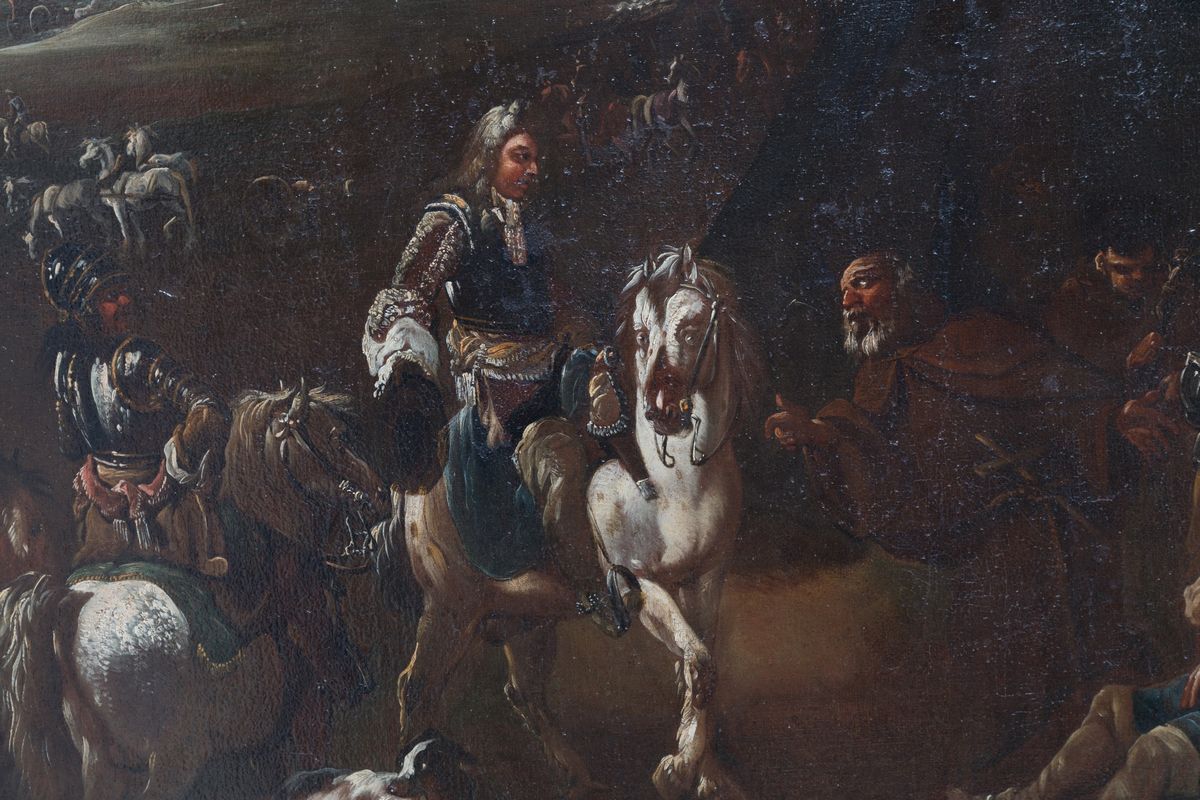 Johann Melchior Ross - Johann Melchior Roos (attr.) (francoforte, 1659-1731). Dipinto Olio su Tel...