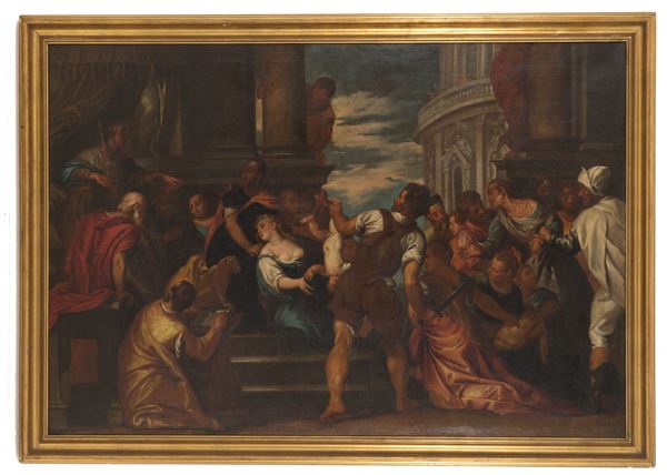 CARLO CALIARI - Painting "THE JUDGMENT OF SOLOMON"