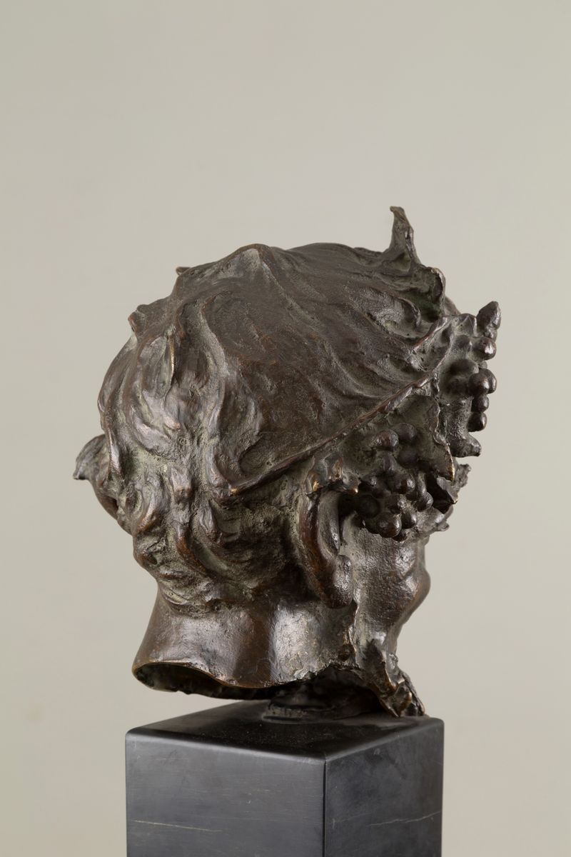 Vincenzo Gemito (napoli, 1852-1929). Scultura in Bronzo Patinato Raff. ''testa di Bacco''