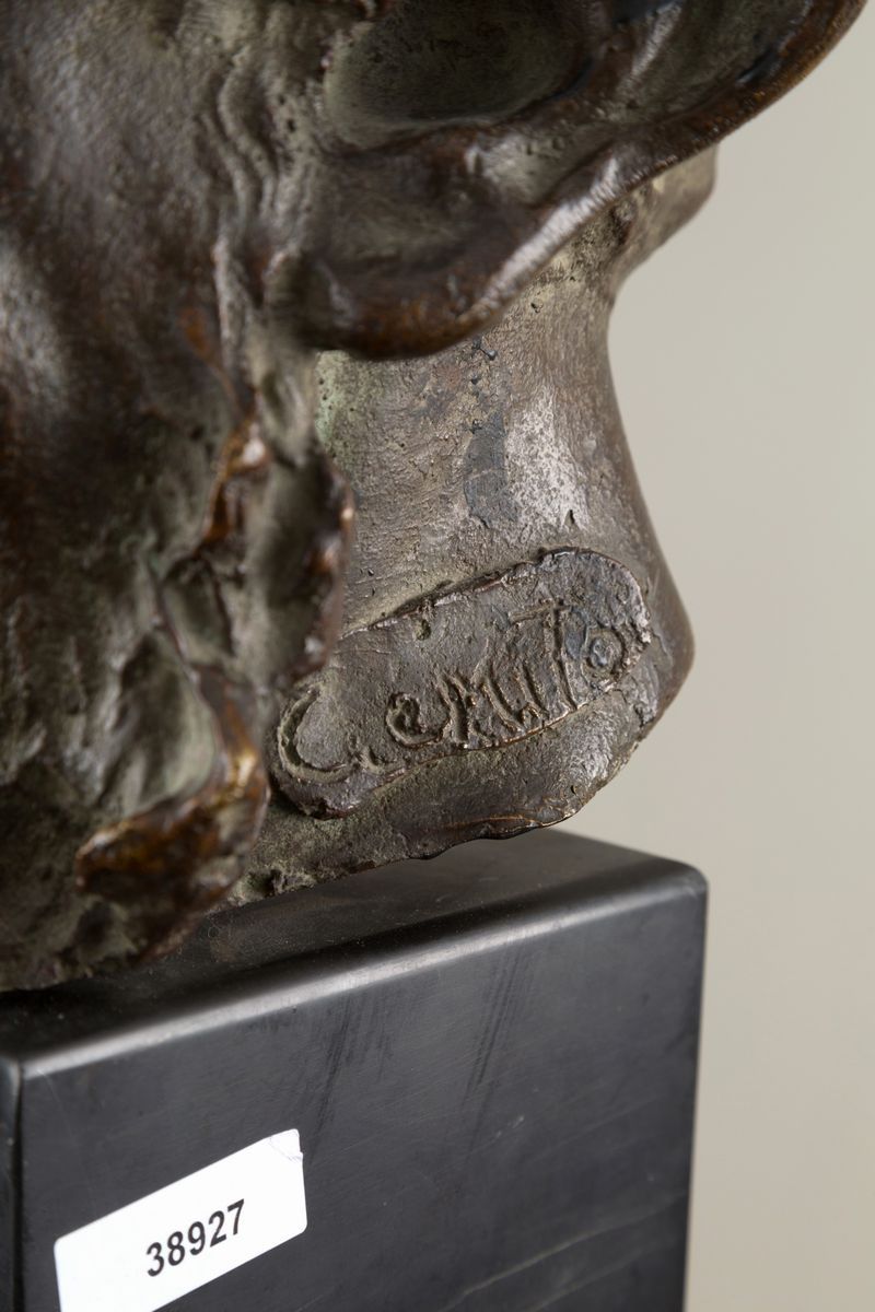 Vincenzo Gemito (napoli, 1852-1929). Scultura in Bronzo Patinato Raff. ''testa di Bacco''