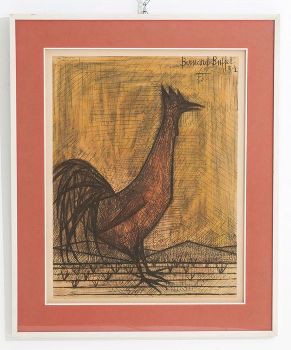 BERNARD  BUFFET - BERNARD BUFFET (Parigi, 1928 - Tourtour, 1999). Litografia su carta raff. ''GAL...