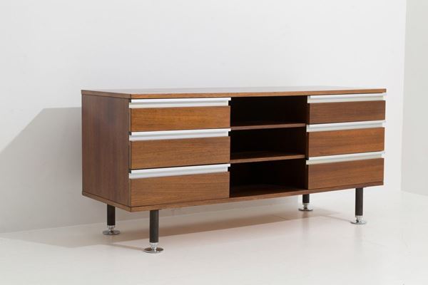 ICO PARISI - ICO PARISI (Palermo, 1916 - Como, 1996) per MIM. Mobile in legno con sei casset...