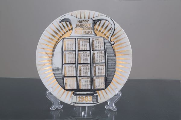PIERO FORNASETTI - Piatto in porcellana