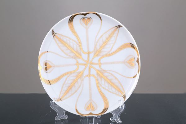 Piatto in ceramica. Produzione FORNASETTI
