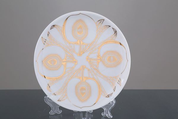 Piatto in ceramica. Produzione FORNASETTI