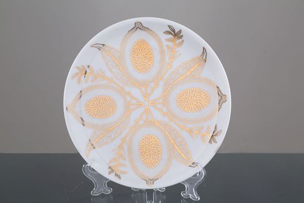 Ceramic plate `` QUATTRO FRUTTI ''. FORNASETTI production