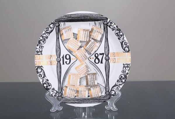 PIERO FORNASETTI - Piatto in porcellana