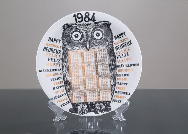 PIERO FORNASETTI - Piatto in porcellana