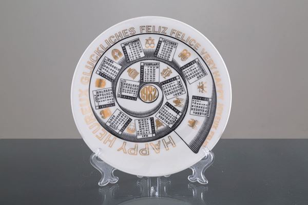PIERO FORNASETTI - Piatto in porcellana