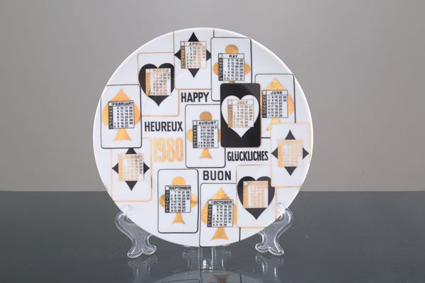 PIERO FORNASETTI - Piatto in porcellana