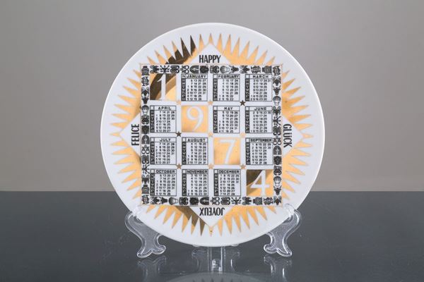 PIERO FORNASETTI - Piatto in porcellana