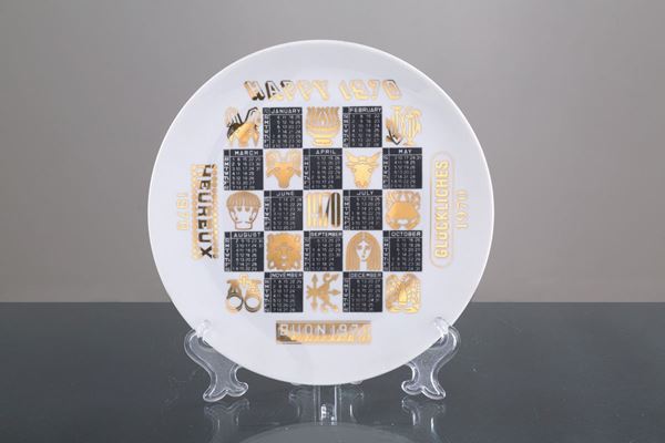 PIERO FORNASETTI - Piatto in porcellana