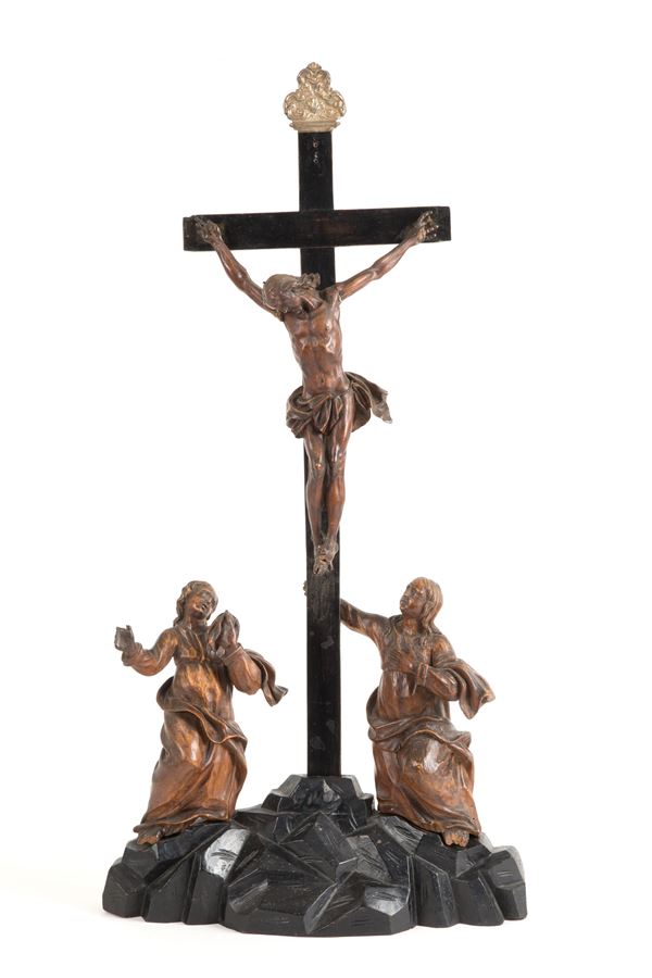 Scultura in legno e argento