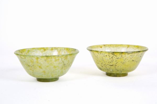 Two jade bowls