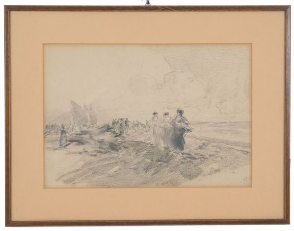 POMPEO MARIANI - Disegno a matita su carta