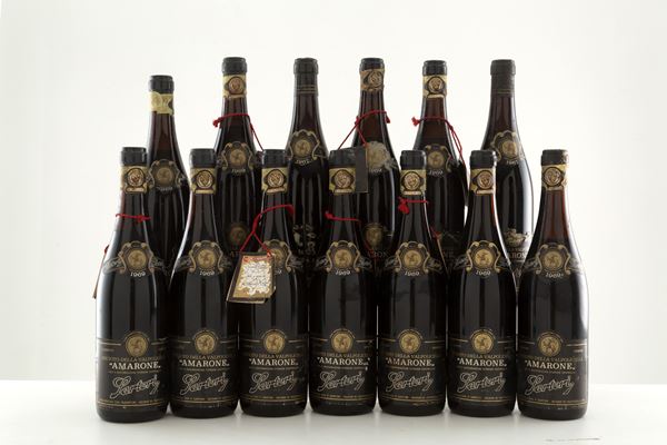 Amarone Recioto della Valpolicella Sartori (13 bt di cui 11 del 1969 e 2 del 19...  - Auction MILANO DECOR - Antiques, Wine and Spirits Auction - Viscontea Casa d'Aste