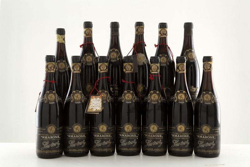 Amarone Recioto della Valpolicella Sartori (13 bt di cui 11 del 1969 e 2 del 19...