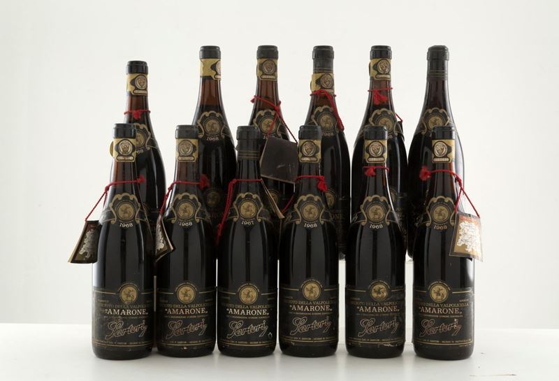 Amarone Recioto della Valpolicella Sartori (12 bt di cui 10 del 1968 e 2 del 19...