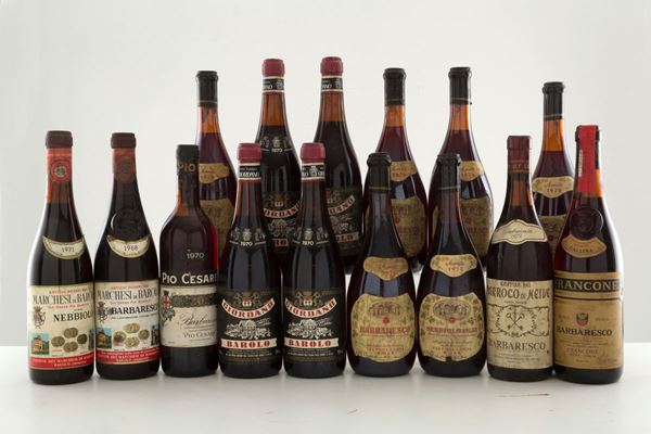 Selezione Piemonte (15 bt).
- Nebbiolo Marchesi di Barolo 1971 (1 bt)
- Barba...  - Auction MILANO DECOR - Antiques, Wine and Spirits Auction - Viscontea Casa d'Aste