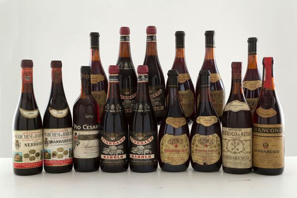 Selezione Piemonte (15 bt).
- Nebbiolo Marchesi di Barolo 1971 (1 bt)
- Barba...