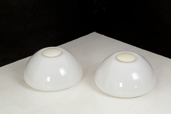 Two white plexiglass