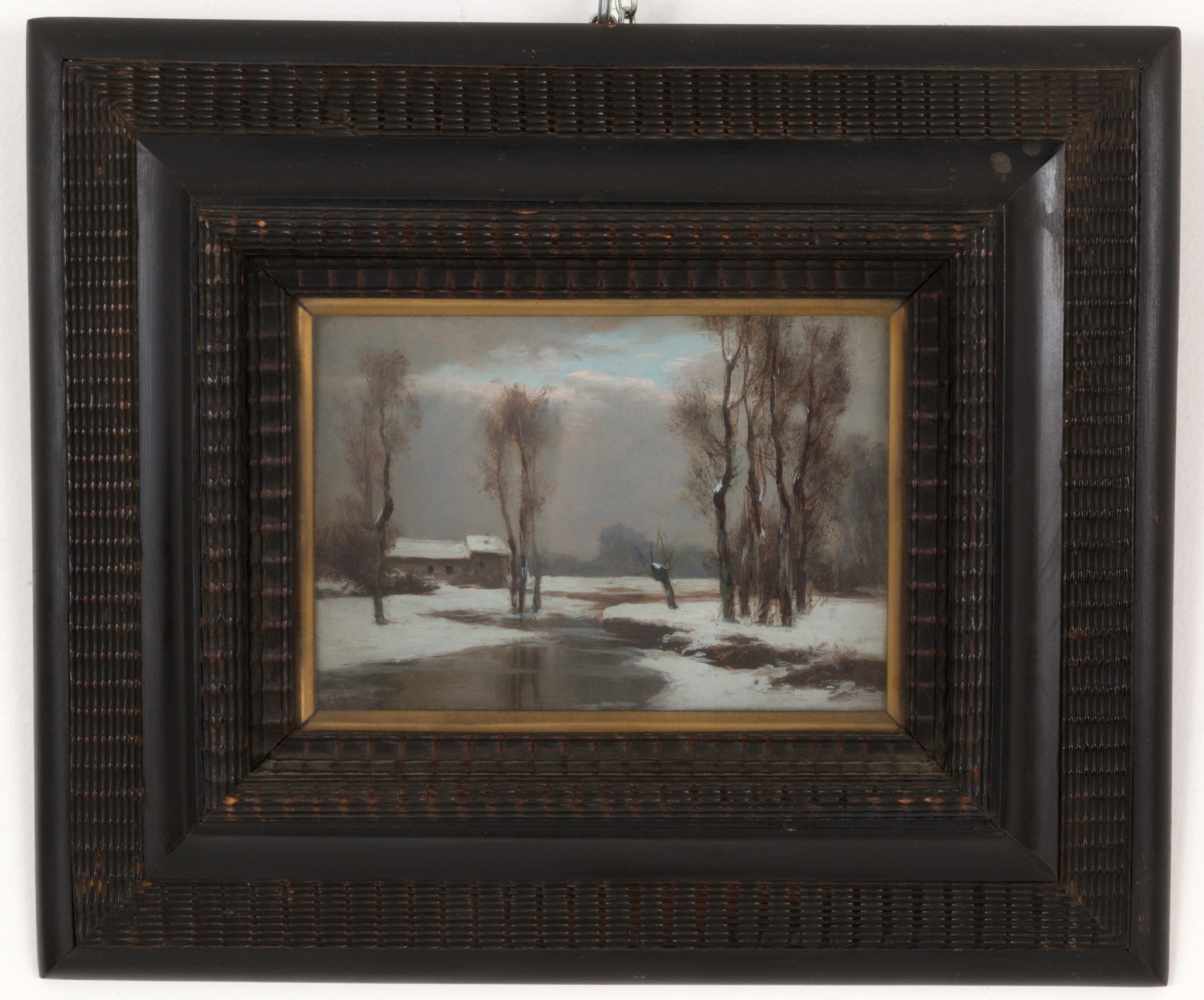 Coppia di dipinti ''PAESAGGI INNEVATI''