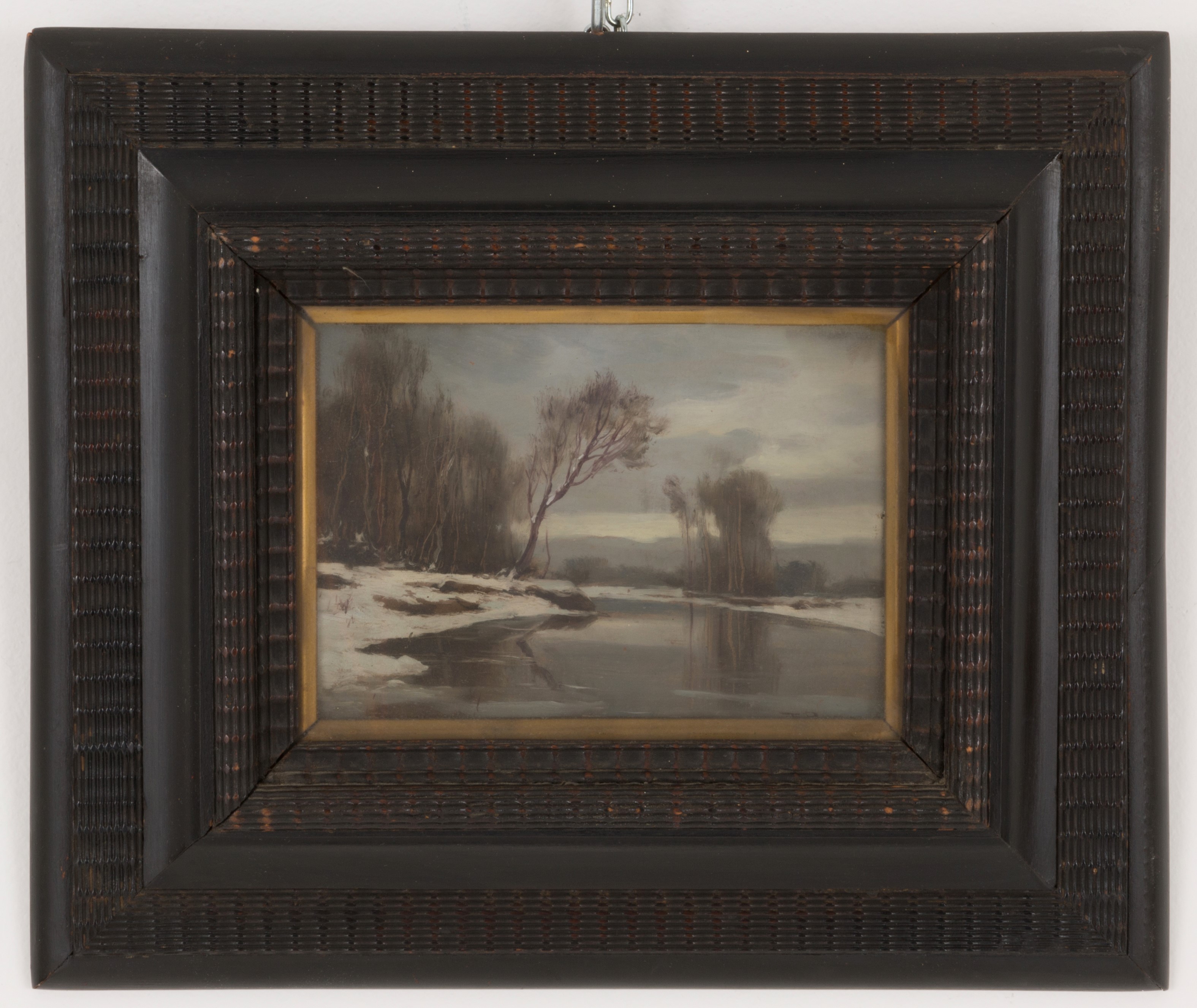 Coppia di dipinti ''PAESAGGI INNEVATI''