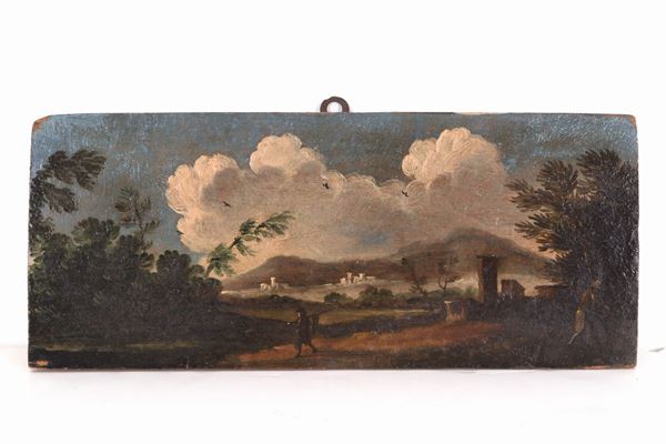 Oil painting on tablet