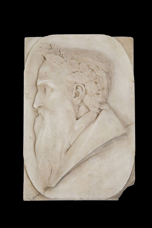 High relief in marble