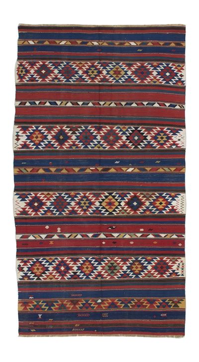 Kilim Shirwan, Tappeto in lana e cotone, Caucaso, seconda metà del XIX secolo