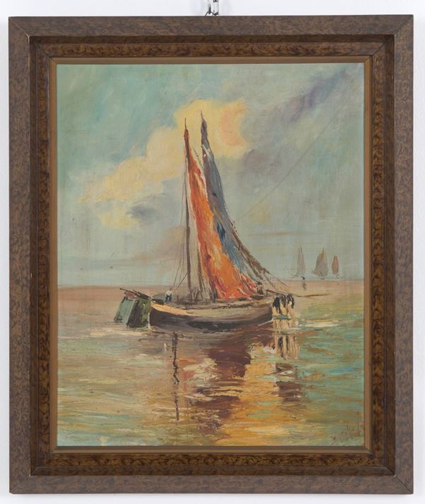 Oil painting on plywood