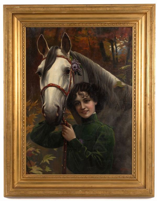 ARTHUR FISCHER - Dipinto olio su tela