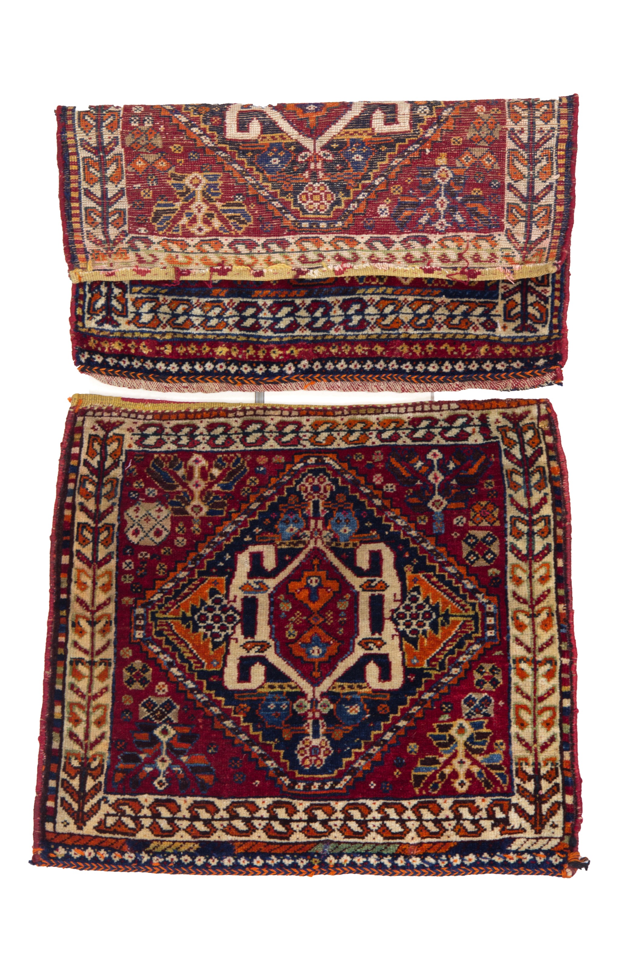 Coppia di Bag Face Qashqai, Persia, prima metà del XX secolo