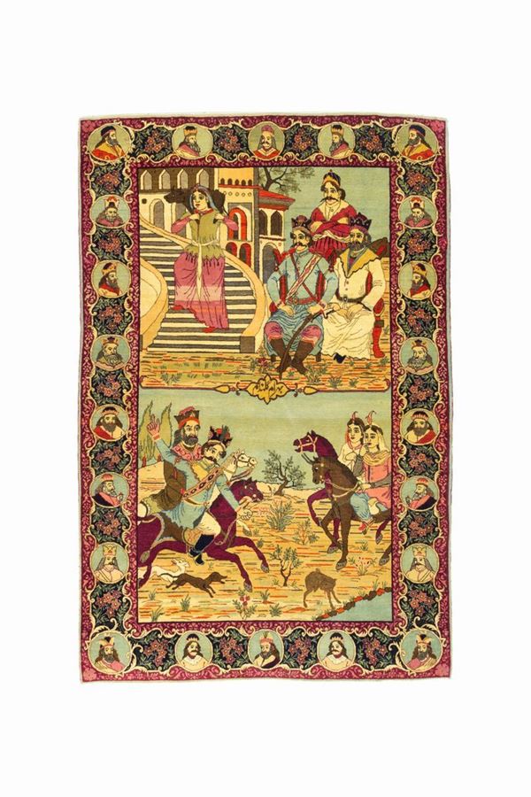 * Tappeto Kashan firmato BAHRAM GOLANDAM in lana