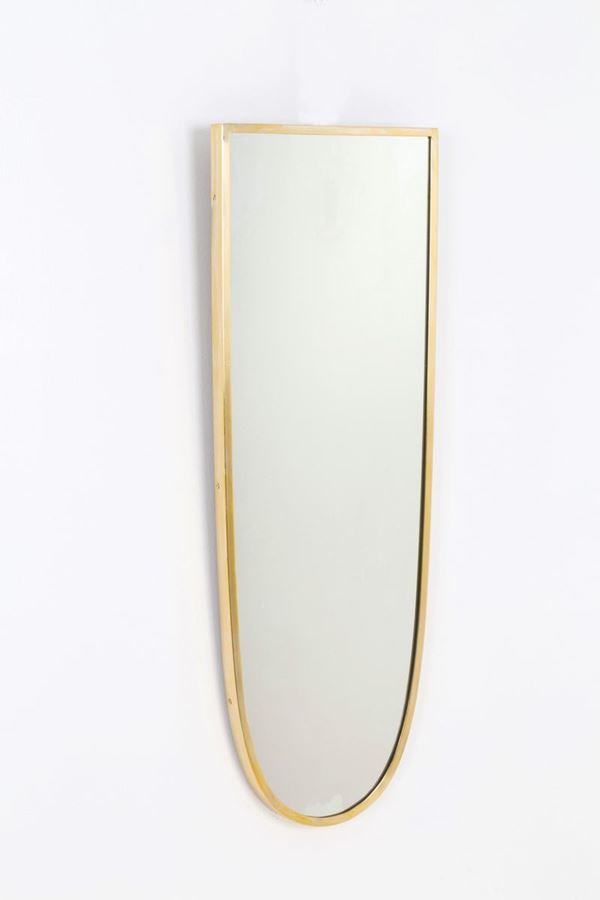 Specchiera tonda in ottone